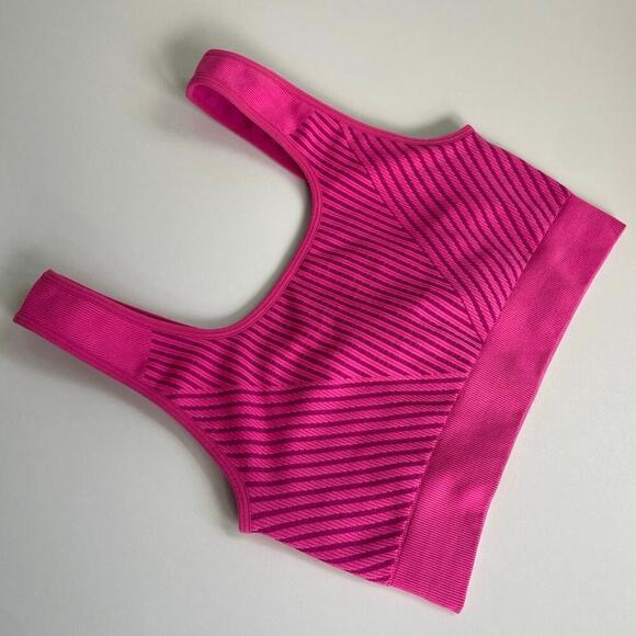 FABLETICS SPORT BRA SEAMLESS HOT PINK REVERSIBLE SZ S GYM PILATES ATHLEISURE - Picture 13 of 16